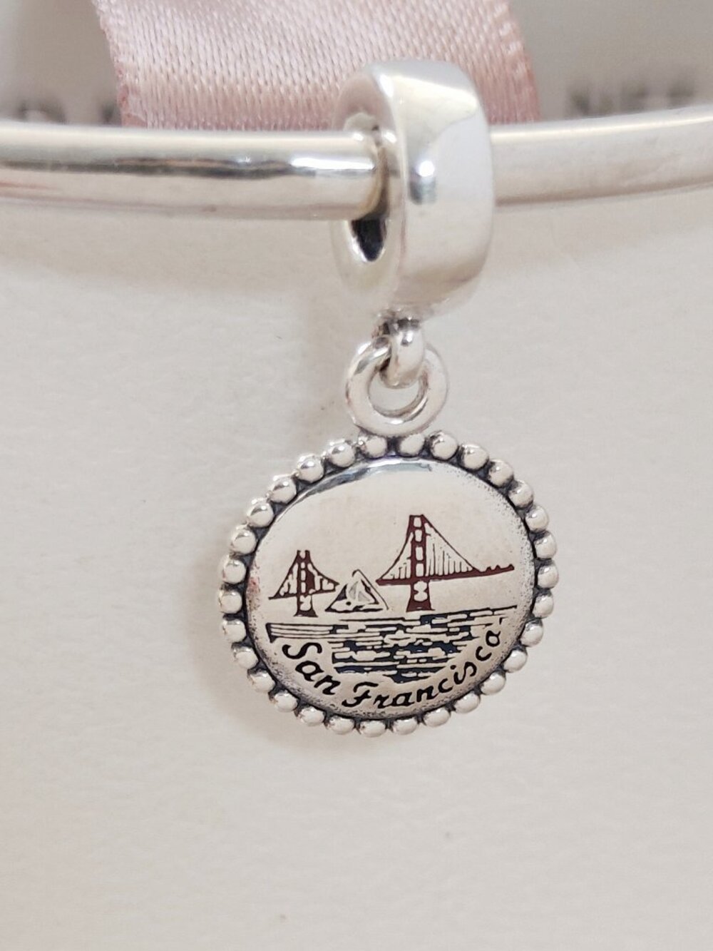 Pandora San Francisco Bridge Dangle Charm S925 Silver Pendant with box